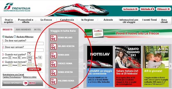 Offerta frecciarossa milano roma