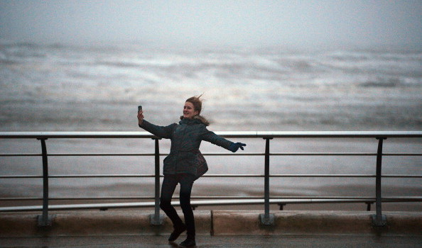 Storms And Strong Winds Batter UK Coastal Areas