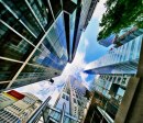 Geometrie di Canary Wharf a Londra